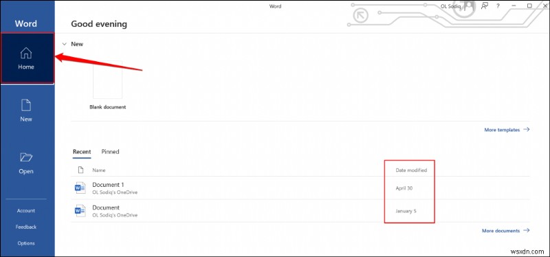 ค้นพบเมื่อมีการสร้างหรือแก้ไขเอกสาร Word ใน Windows 