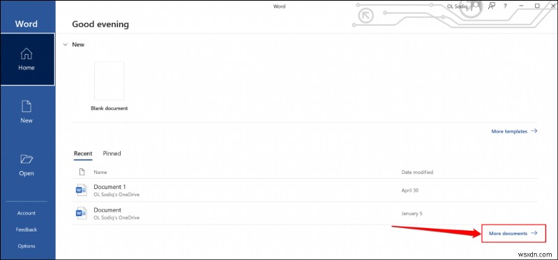 ค้นพบเมื่อมีการสร้างหรือแก้ไขเอกสาร Word ใน Windows 