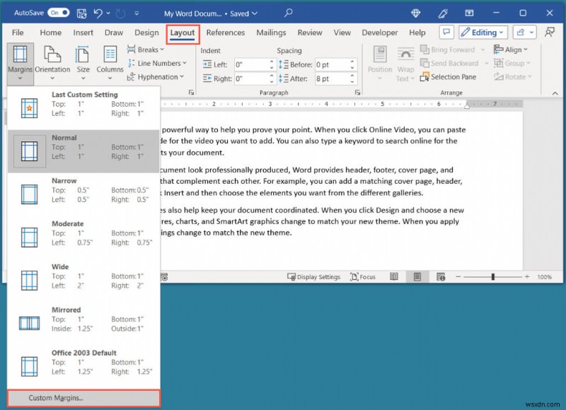 การเรียนรู้ระยะขอบรางน้ำใน Microsoft Word:คู่มือฉบับสมบูรณ์ 