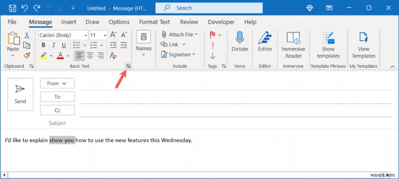 คำแนะนำในการใช้ข้อความขีดทับใน Microsoft Outlook 
