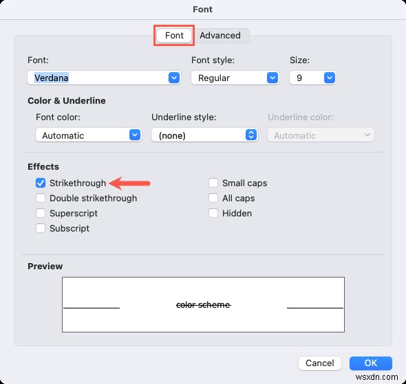 คำแนะนำในการใช้ข้อความขีดทับใน Microsoft Outlook 