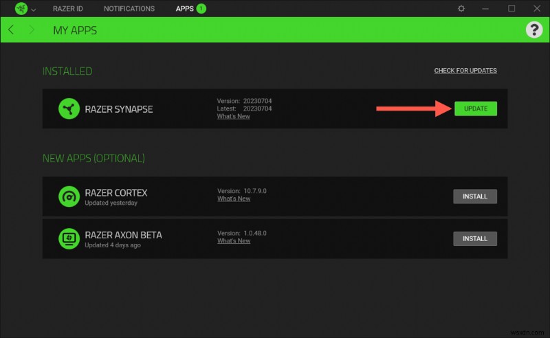 ทำให้ Razer Gear ของคุณทำงานได้อย่างราบรื่น:อัปเดต Razer Synapse บน Windows 