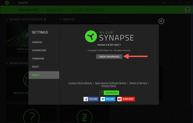 ทำให้ Razer Gear ของคุณทำงานได้อย่างราบรื่น:อัปเดต Razer Synapse บน Windows 
