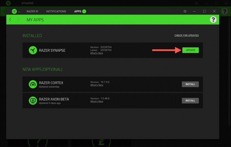 ทำให้ Razer Gear ของคุณทำงานได้อย่างราบรื่น:อัปเดต Razer Synapse บน Windows 