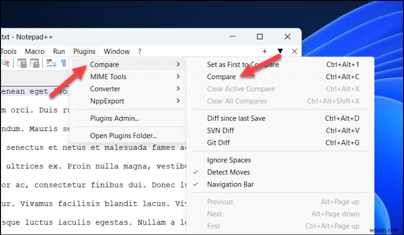 คำแนะนำทีละขั้นตอน:การเปรียบเทียบสองไฟล์ใน Notepad++ 