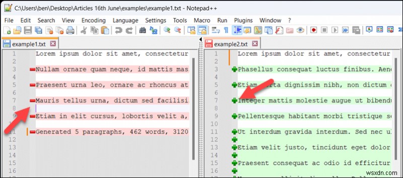 คำแนะนำทีละขั้นตอน:การเปรียบเทียบสองไฟล์ใน Notepad++ 