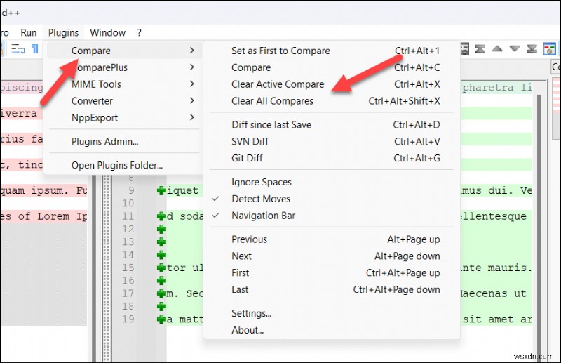 คำแนะนำทีละขั้นตอน:การเปรียบเทียบสองไฟล์ใน Notepad++ 