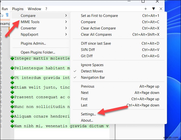 คำแนะนำทีละขั้นตอน:การเปรียบเทียบสองไฟล์ใน Notepad++ 