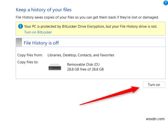 เปิดใช้งานประวัติไฟล์ Windows:การสำรองข้อมูลที่รวดเร็วและเชื่อถือได้สำหรับเอกสารของคุณ 