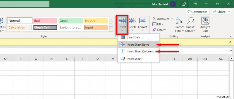 แทรกคอลัมน์และแถวใน Excel บนมือถือ เดสก์ท็อป และเว็บ – คำแนะนำทีละขั้นตอน 
