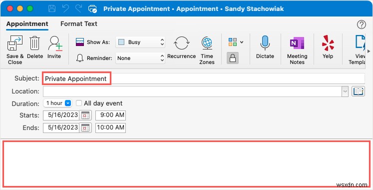 เก็บการนัดหมายส่วนตัวของคุณเป็นความลับใน Outlook:คำแนะนำทีละขั้นตอน 