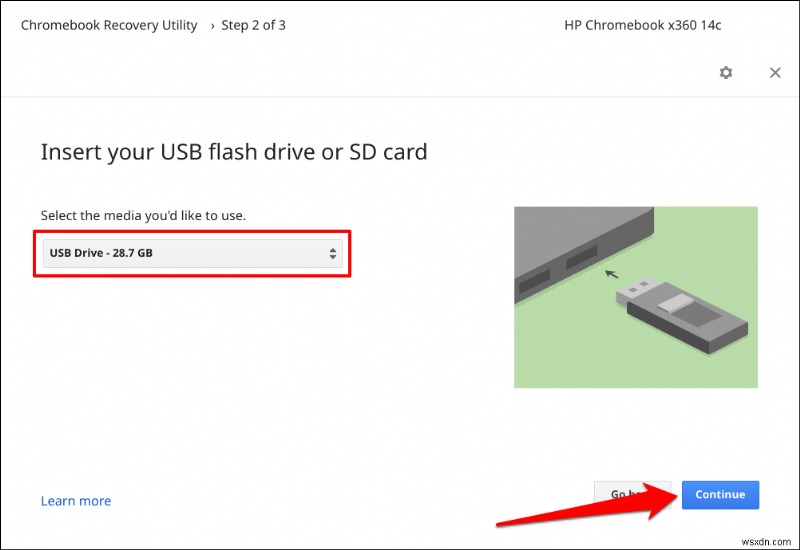 สร้างสื่อการกู้คืน Chromebook ด้วยยูทิลิตี้การกู้คืน Chromebook:คำแนะนำทีละขั้นตอน 