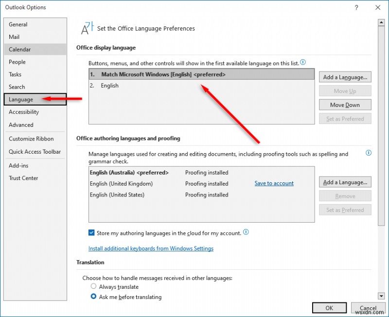 อัปเดตการตั้งค่าโซนเวลาและภาษาของ Outlook ได้อย่างง่ายดาย 