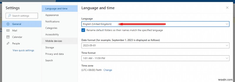 อัปเดตการตั้งค่าโซนเวลาและภาษาของ Outlook ได้อย่างง่ายดาย 