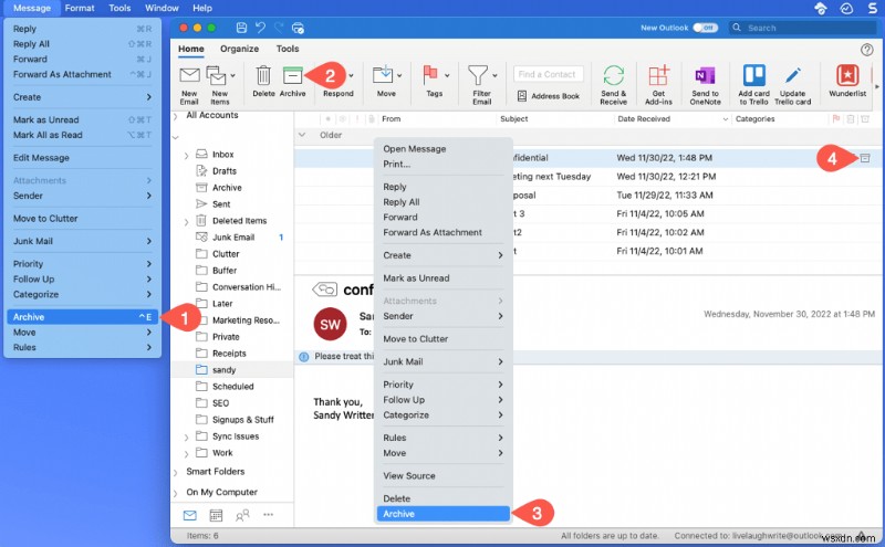 การเก็บถาวรอีเมล Outlook ต้นแบบ:คำแนะนำทีละขั้นตอนสำหรับเดสก์ท็อป เว็บ และมือถือ 