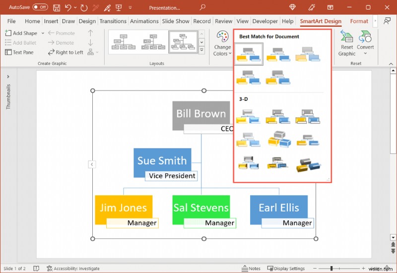 สร้างแผนภูมิองค์กรแบบมืออาชีพใน Word, Excel และ PowerPoint – คำแนะนำทีละขั้นตอน 