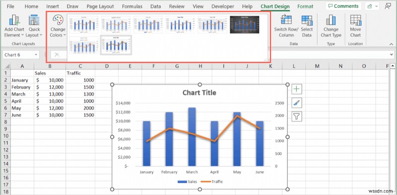 การเรียนรู้แผนภูมิผสมใน Excel:คำแนะนำทีละขั้นตอน 
