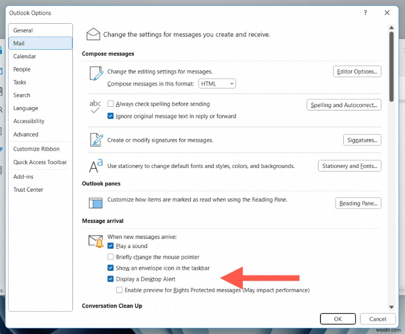 การแจ้งเตือนหลักของ Outlook:เปิดใช้งาน ปิดใช้งาน และปรับแต่งการแจ้งเตือนของคุณ 