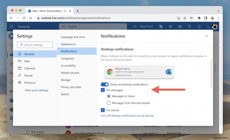 การแจ้งเตือนหลักของ Outlook:เปิดใช้งาน ปิดใช้งาน และปรับแต่งการแจ้งเตือนของคุณ 