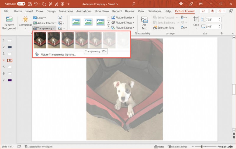 ทำให้รูปภาพและพื้นหลังสไลด์โปร่งใสใน PowerPoint ได้อย่างง่ายดาย 