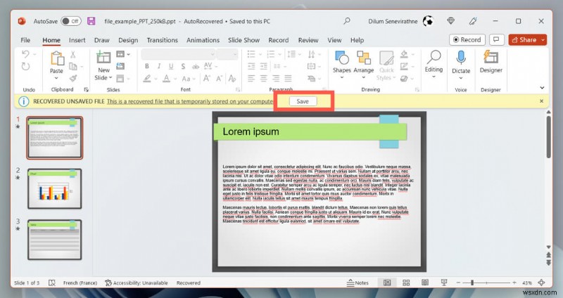 กู้คืนไฟล์ PowerPoint ที่ไม่ได้บันทึกทันที:คู่มือการกู้คืนอัตโนมัติฉบับสมบูรณ์ 