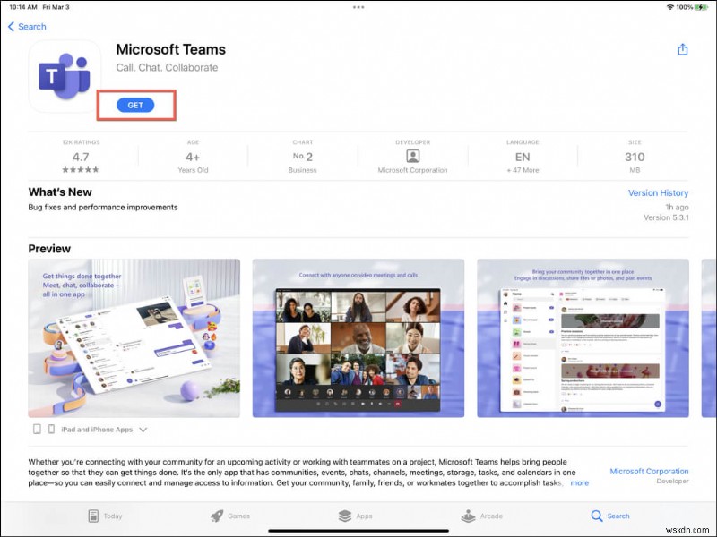 คำแนะนำทีละขั้นตอน:การติดตั้งและใช้งาน Microsoft Teams บน iPad 