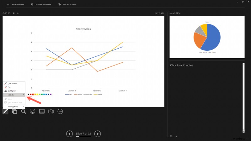 ต้นแบบการวาดภาพสดใน PowerPoint:เน้นสไลด์แบบเรียลไทม์ 
