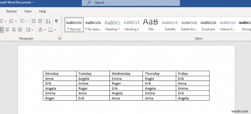 เพิ่มสีพื้นหลังให้กับตารางคำ:คู่มือฉบับย่อ 