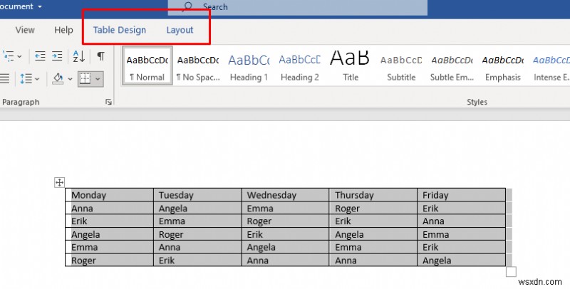 เพิ่มสีพื้นหลังให้กับตารางคำ:คู่มือฉบับย่อ 