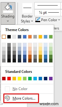 เพิ่มสีพื้นหลังให้กับตารางคำ:คู่มือฉบับย่อ 