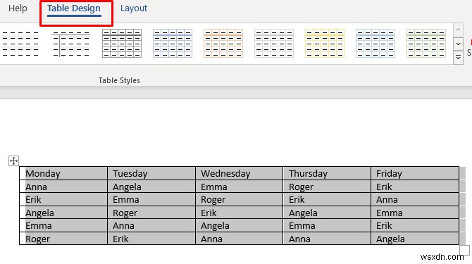เพิ่มสีพื้นหลังให้กับตารางคำ:คู่มือฉบับย่อ 