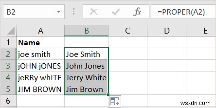ตัวพิมพ์ข้อความ Excel ทำได้ง่าย:แปลงตัวพิมพ์บน ล่าง และตัวพิมพ์ที่เหมาะสม 