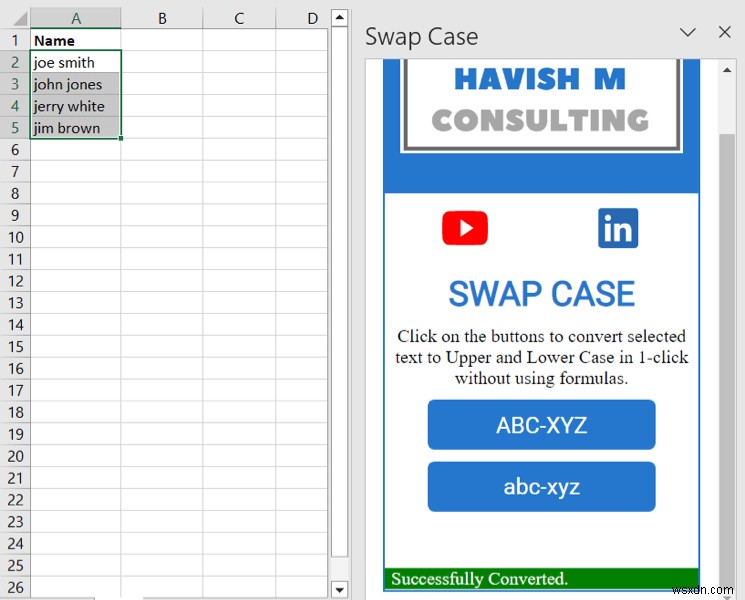 ตัวพิมพ์ข้อความ Excel ทำได้ง่าย:แปลงตัวพิมพ์บน ล่าง และตัวพิมพ์ที่เหมาะสม 
