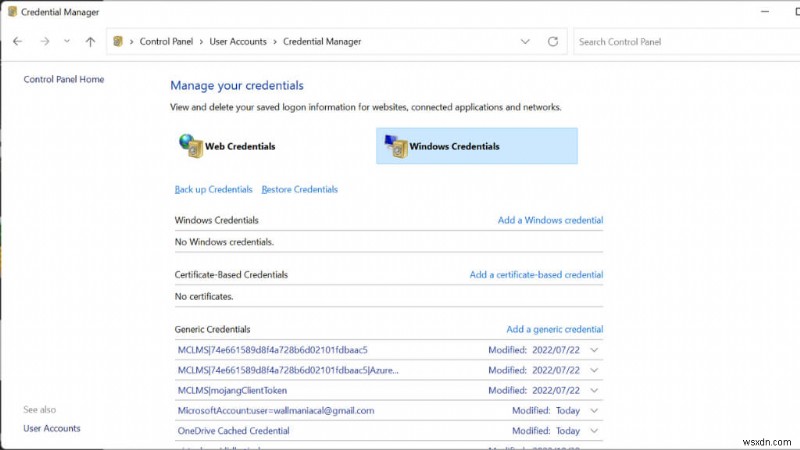 คำอธิบาย Windows Credential Manager:จัดเก็บและจัดการข้อมูลรับรองการเข้าสู่ระบบของคุณอย่างปลอดภัย 
