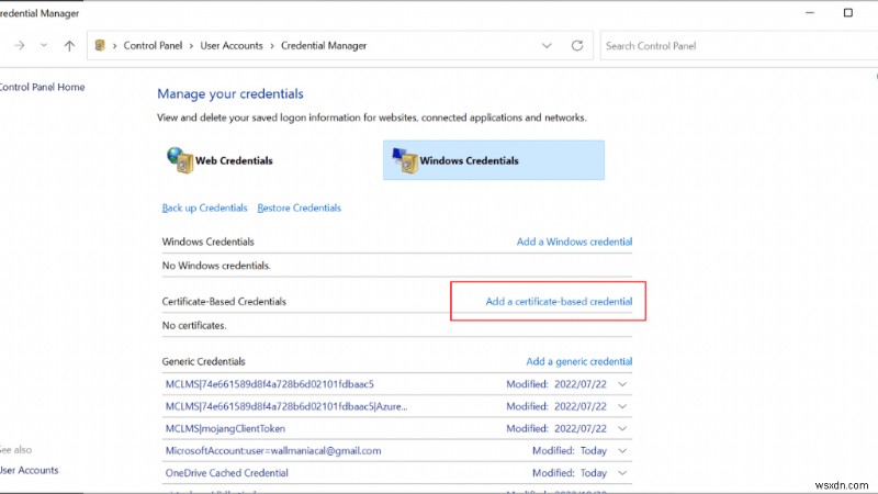 คำอธิบาย Windows Credential Manager:จัดเก็บและจัดการข้อมูลรับรองการเข้าสู่ระบบของคุณอย่างปลอดภัย 