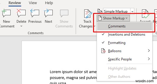 คู่มือฉบับย่อ:แทรก แก้ไข หรือลบความคิดเห็นใน Microsoft Word 