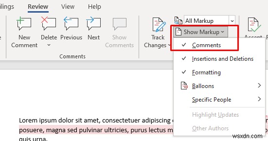 คู่มือฉบับย่อ:แทรก แก้ไข หรือลบความคิดเห็นใน Microsoft Word 