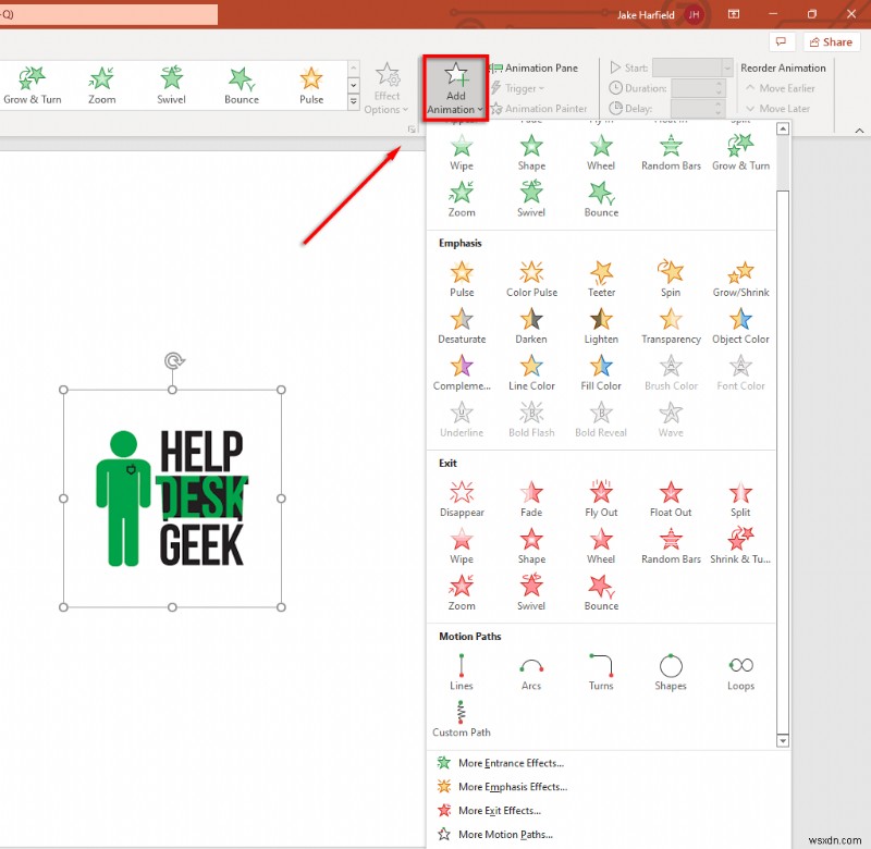 แอนิเมชั่นเส้นทางการเคลื่อนไหวหลักใน PowerPoint:คำแนะนำทีละขั้นตอน 