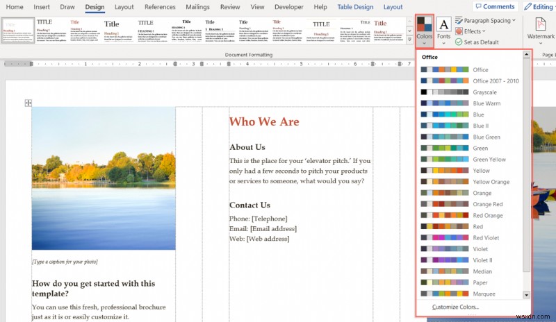 สร้างโบรชัวร์ที่สวยงามได้อย่างรวดเร็วด้วยเทมเพลต Microsoft Word 