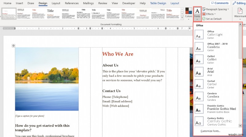 สร้างโบรชัวร์ที่สวยงามได้อย่างรวดเร็วด้วยเทมเพลต Microsoft Word 