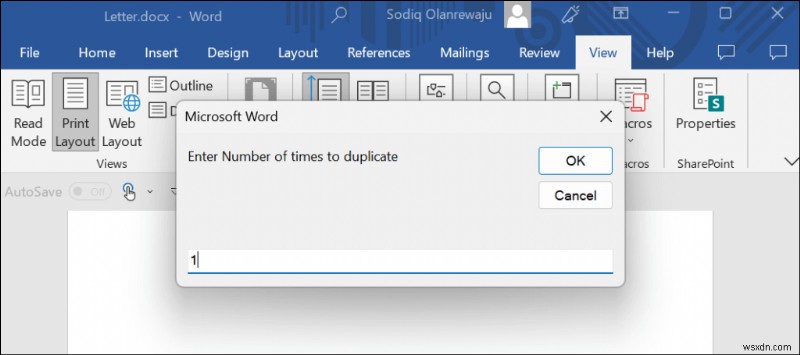 ทำซ้ำเพจได้อย่างง่ายดายใน Microsoft Word:คำแนะนำทีละขั้นตอนและบทช่วยสอนแมโคร 