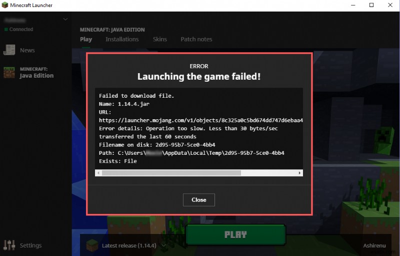 แก้ไขข้อผิดพลาด“ ไม่สามารถดาวน์โหลดไฟล์” ของ Minecraft - 5 โซลูชั่นที่ได้รับการพิสูจน์แล้ว 