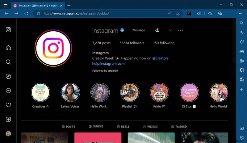 เปิดใช้งานโหมดมืดบนเว็บ Instagram สำหรับ Windows:คำแนะนำทีละขั้นตอน 