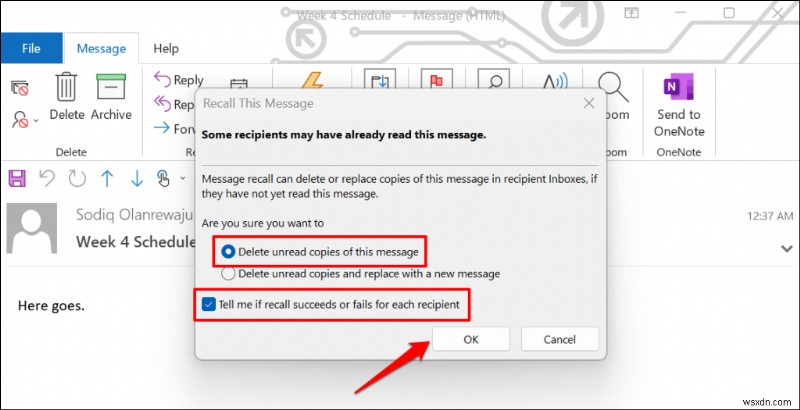 คู่มือฉบับย่อ:ยกเลิกการส่งและเรียกคืนอีเมล Outlook บนเว็บและเดสก์ท็อป 