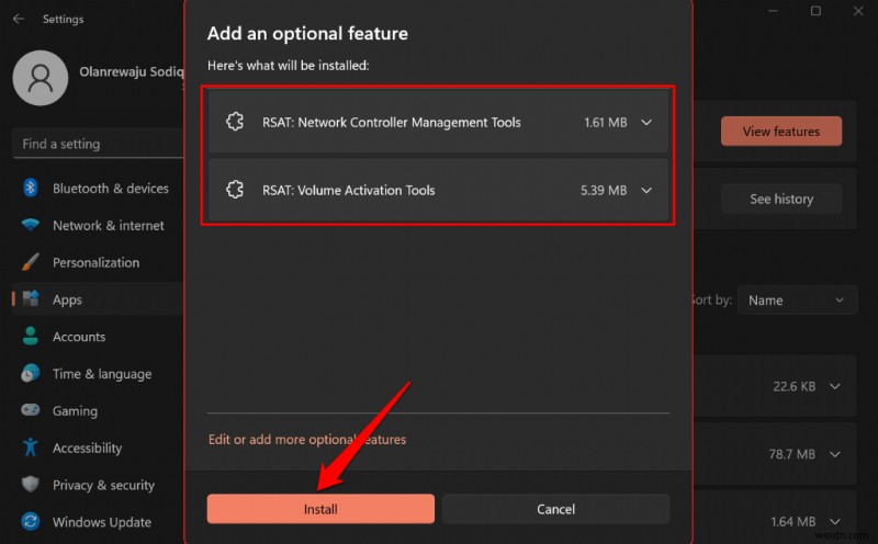 การติดตั้งและการจัดการเครื่องมือการดูแลระบบเซิร์ฟเวอร์ระยะไกล (RSAT) บน Windows 11 