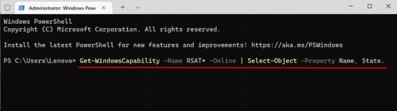 การติดตั้งและการจัดการเครื่องมือการดูแลระบบเซิร์ฟเวอร์ระยะไกล (RSAT) บน Windows 11 