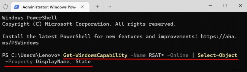 การติดตั้งและการจัดการเครื่องมือการดูแลระบบเซิร์ฟเวอร์ระยะไกล (RSAT) บน Windows 11 