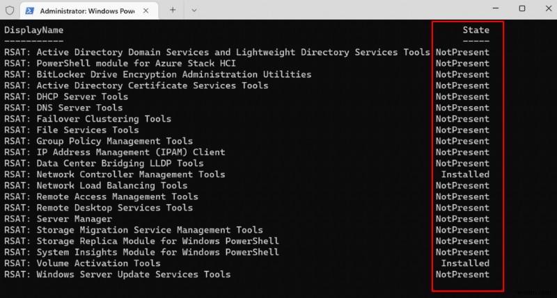 การติดตั้งและการจัดการเครื่องมือการดูแลระบบเซิร์ฟเวอร์ระยะไกล (RSAT) บน Windows 11 