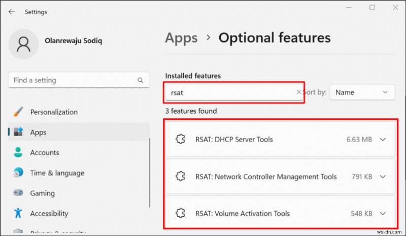การติดตั้งและการจัดการเครื่องมือการดูแลระบบเซิร์ฟเวอร์ระยะไกล (RSAT) บน Windows 11 