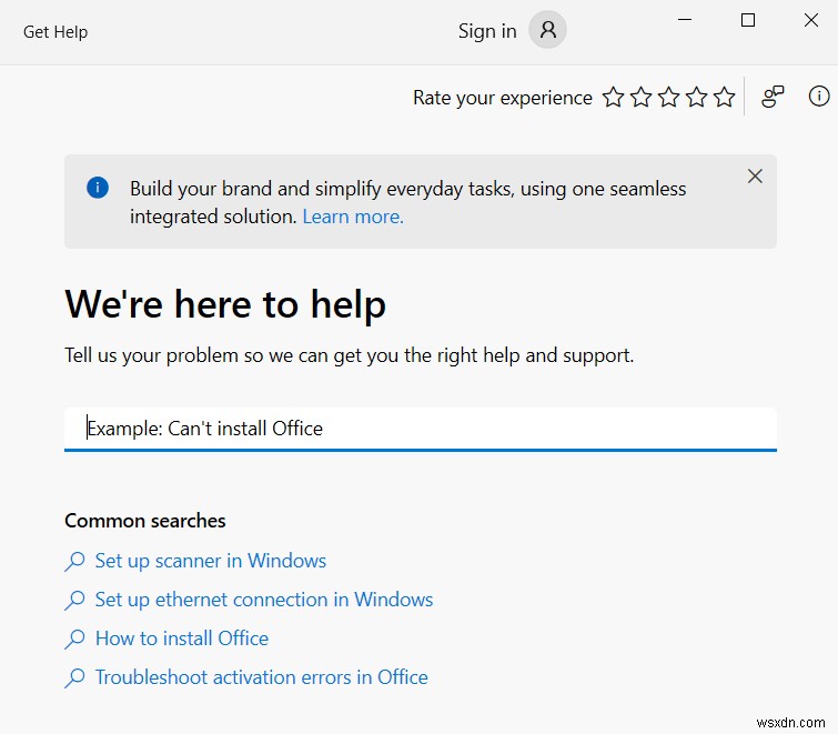 การเรียนรู้การสนับสนุน Windows:วิธีที่รวดเร็วในการรับความช่วยเหลือและแก้ไขปัญหา 